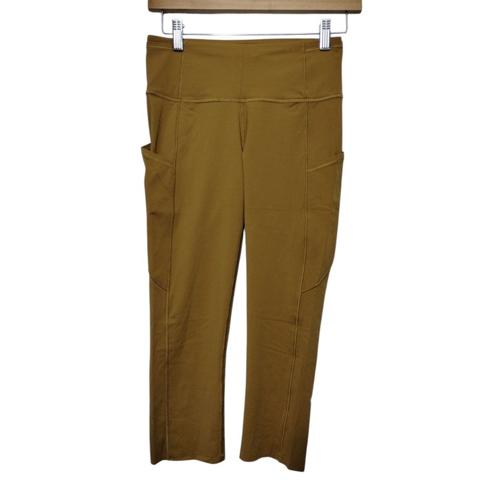 Lululemon Women's 6 Fast Free Crop II 19"Spiced Bronze Run Yoga‎ Workout